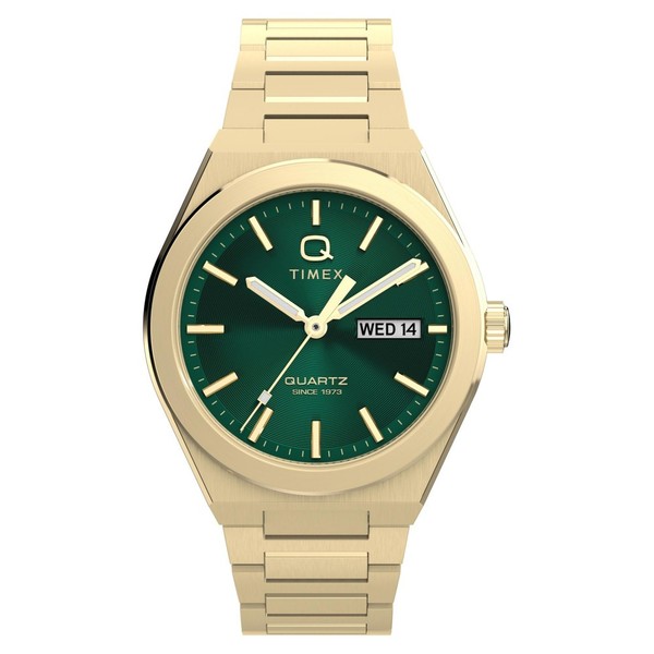 Timex TW2Y35100 Q Timex® Continental Day And Date 39 Mm Edelstahlarmbanduhr – He-image