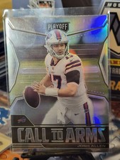 2021 Panini Playoff Football Josh Allen Call To Arms Silver Prizm #CA-JAL Bills
