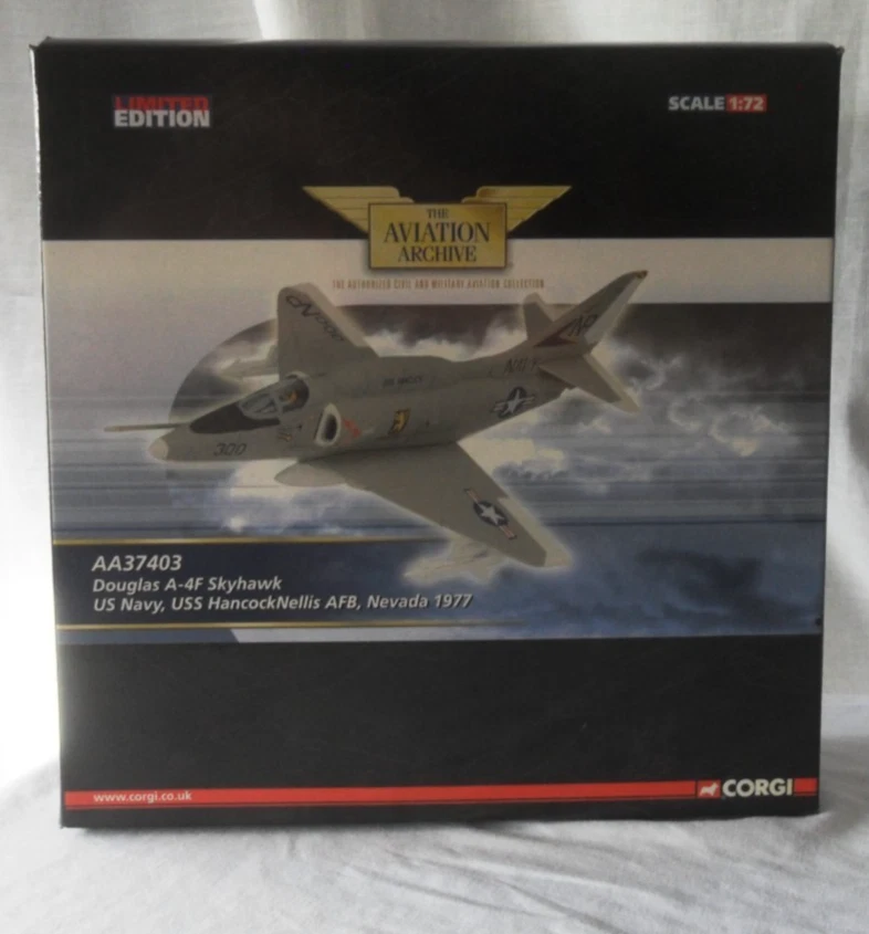 Corgi AA37403 1:72 Scale. Douglas A-4F Skyhawk US Navy. USS Hancock Nellis AFB - Image 3 of 4