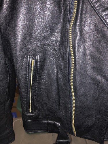 Hard Rock Cafe Vintage Leather Biker Jacket Sydney Australia 1992 Men’s Sz Large - Picture 10 of 14