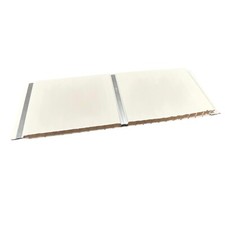 Gloss White & Chrome Strip 8mm Bathroom Panels Ceiling Cladding Shower Wall PVC