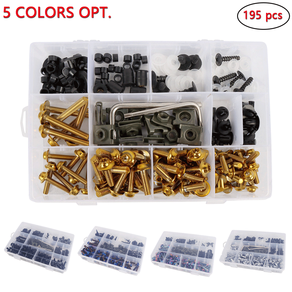 Stainless Steel Sliver Screws Fairing Bolts Kit For Kawasaki