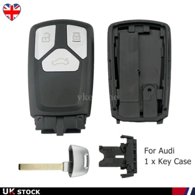 Smart Remote Key Shell Case Fob For Audi TT A4 A5 S4 S5 Q7 SQ7 2016 2017 3Button