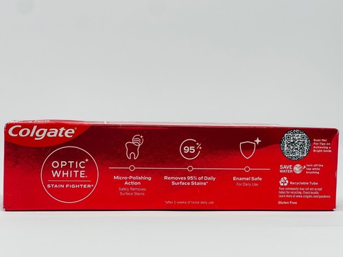 Colgate Optic White Stain Fighter Clean Mint Zahnpasta 6 oz 170 g Neu - Bild 3 von 3