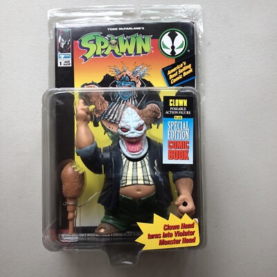 1994 McFarlane Spawn Clown Action Figure Series Special Edition with  Comic