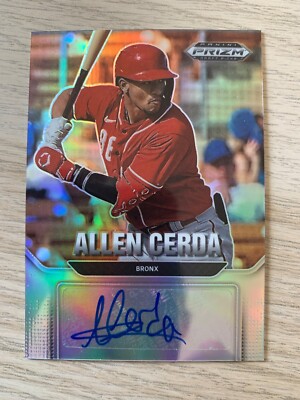 2022 Panini Prizm Draft silver auto ALLEN CERDA! Cincinnati Reds
