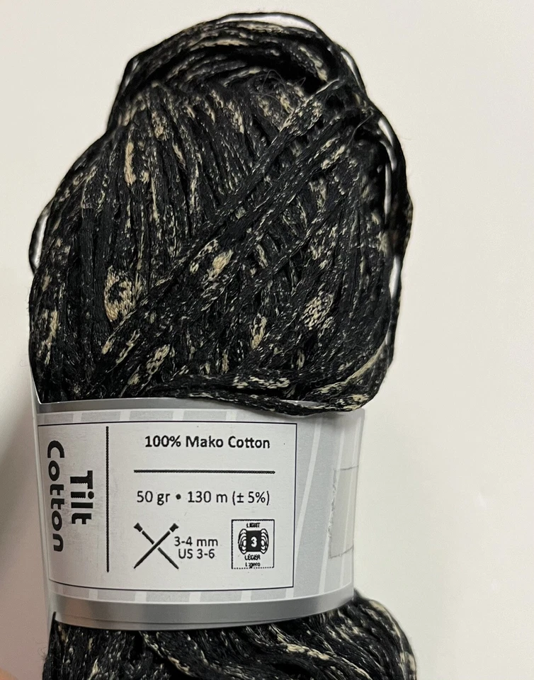 Lote de 3 426 yardas de hilo de algodón inclinable con tinta de hielo negro moteado tostado 100 % algodón Mako Foto 4 de 4