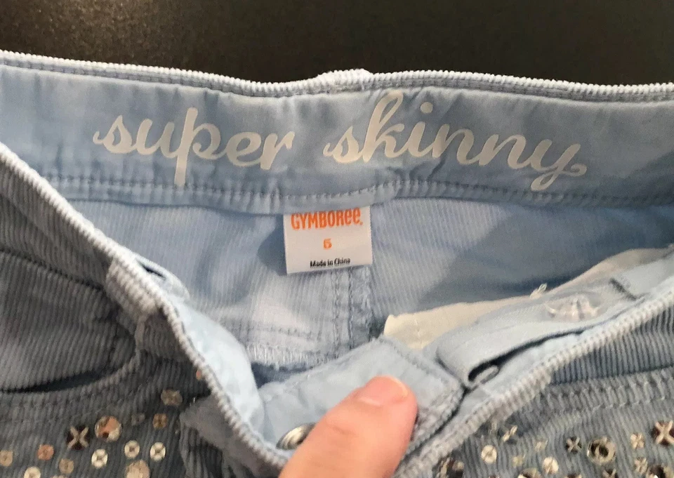 gymboree cozy fairytale Light Blue Ajustable Waist Pants Size 5 - Image 3 of 4