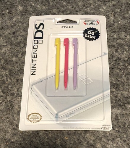 Nintendo DS Lite Stylus Pen 3 Pack Genuine OEM Original New Sealed