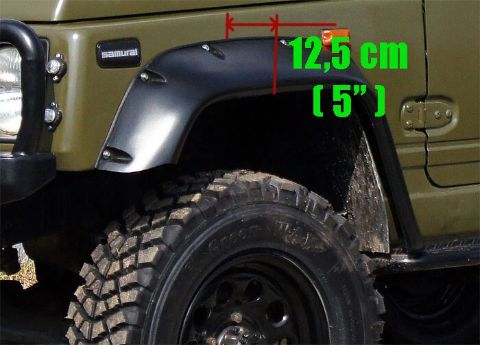 Parafanghi 10cm / 12,5cm / 15cm Suzuki Samurai Santana Sierra-Fender Flares - Imagen 3 de 4