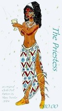 Cloth Art Doll Pattern "The Priestess" by Mary Tressler