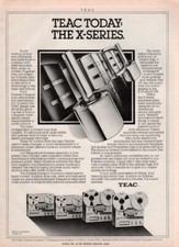 Teac - X-Series Reel Decks - Original Magazine Ad - 1980
