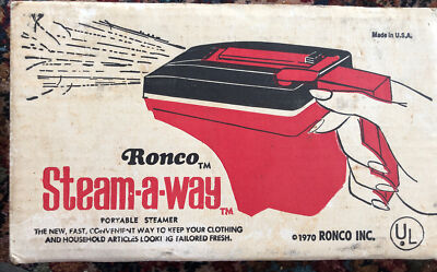 Vintage Steam-a-way Portable Steamer 1970 Ronco    In The Box.  Appears New.