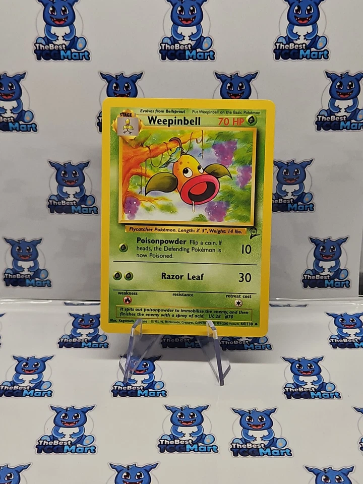 Weepinbell - 64/130 - Base Set 2 Pokémon LP - Image 2 of 3