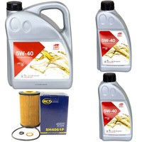 MotoröL Set MotoröL Febi SAE 5W-40 7 Liter + ÖLfilter FüR Renault Laguna II 2.0