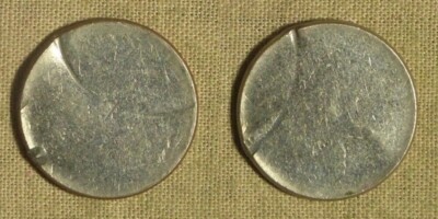 Error: Type 2 Clad Dime Blank w/ 2 incomplete Clips Rare IREC681