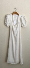 Reformation Luciana White Midi Dress 4 NEW