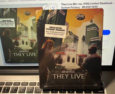 They Live (Blu-ray Disc, 2017, SteelBook Limited Edition) for sale