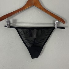 NEW Cacique Lane Bryant Black Lace G-String Thong 22/24 Underwear Sheer