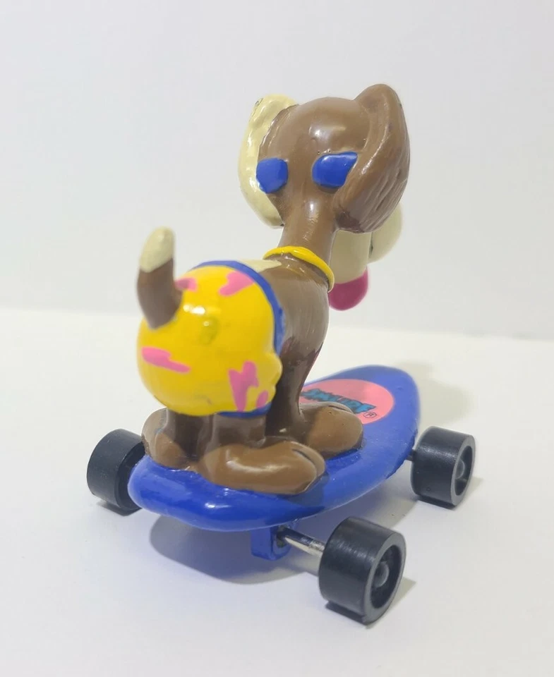 Pitufos Cachorro Pitufo Azul Monopatín Hardees Figura De Colección PVC Juguete Aplausos Años 80 Foto 2 de 4