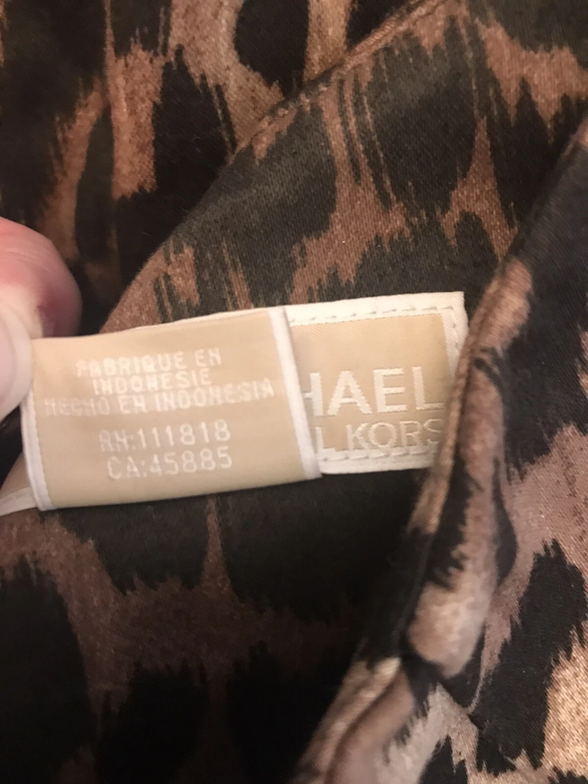 Abito tubino donna senza maniche stampa leopardata MICHAEL KORS taglia 4