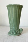 1930's Vintage McCoy Matte Green Leaves and Berries Vase 6.5"