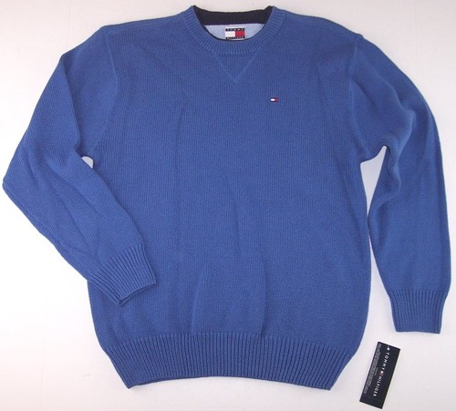 NWT Tommy Hilfiger Boys 100% Cotton Blue Sweater, M (10-12), $54.50