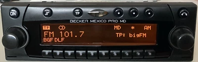 Becker Mexico Pro MD Minidisc Autoradio BE 4937 generalüberholt Display gelb/rot - Bild 1 von 4