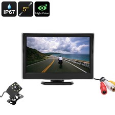 5"TFT-LCD car monitor with 8 LED night vision backup car camera and monitor kit