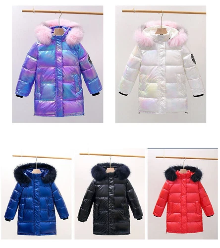 Girls Boys Lined Padded Winter Parka Coat Faux Fur Hooded Jacket Age 8-15 school - Picture 11 of 44