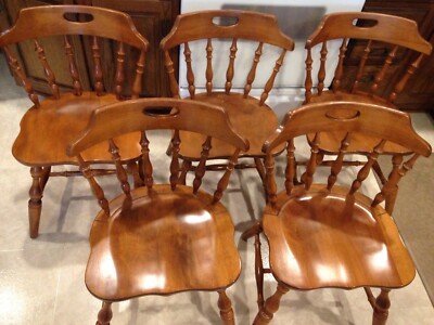 Temple-Stuart Early American Furniture Dining Table 1179 EF Chairs