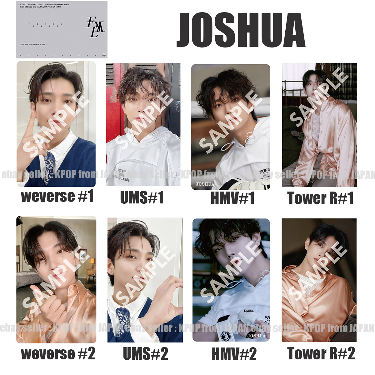 SEVENTEEN ジョシュア weverse hmv myself JOSHUA SEVENTEEN FML POB photocard CARAT weverse UMS HMV