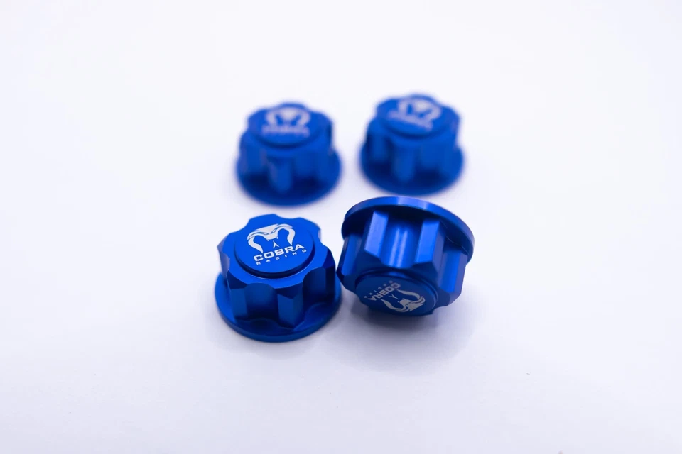 Juego de tuercas hexagonales para rueda Cobra Racing 17 mm - aluminio azul Foto 2 de 3