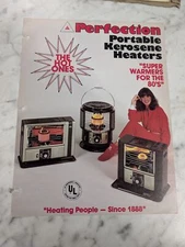 PERFECTION PORTABLE KEROSENE HEATERS SUPER WARMERS SALES BROCHURE