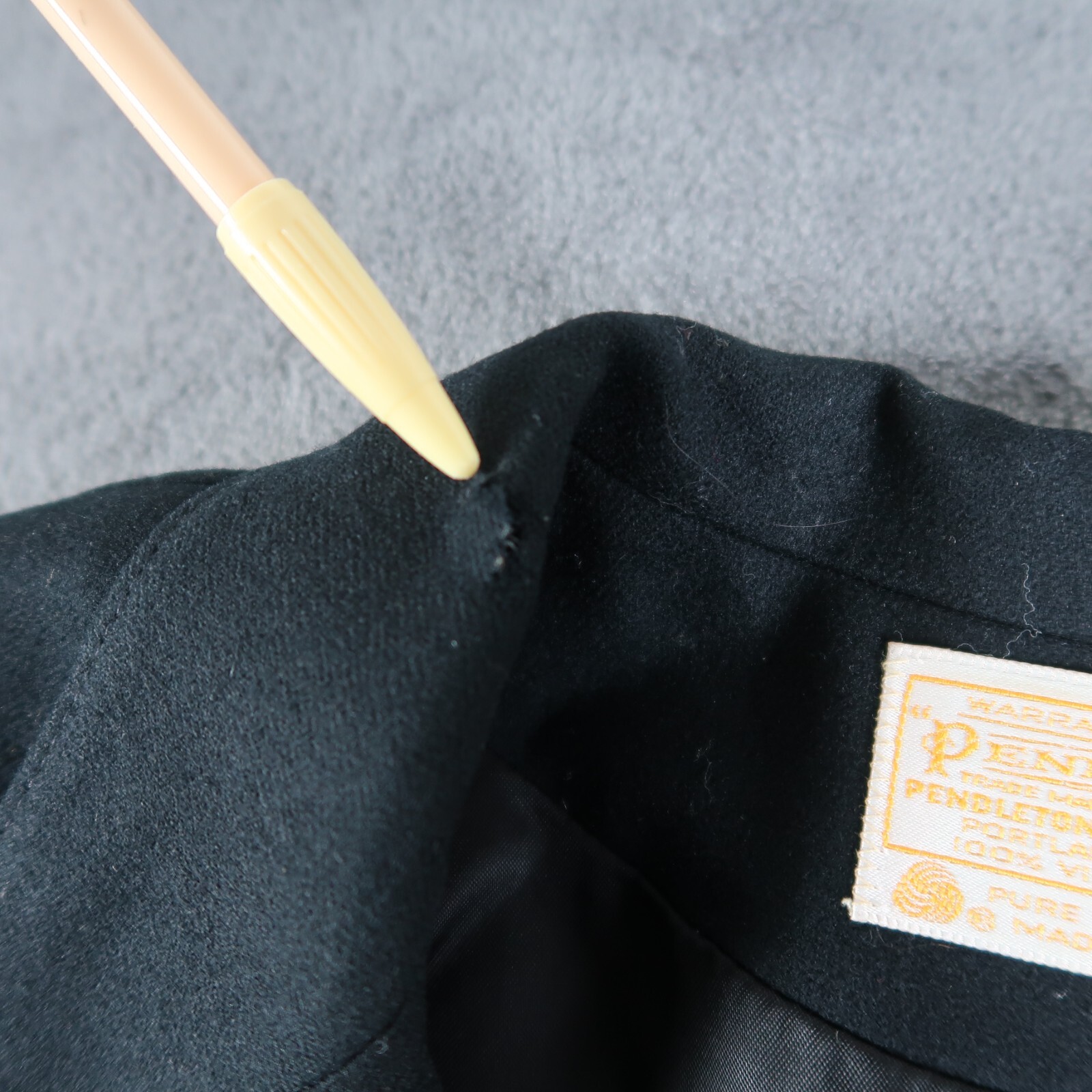 Vintage 70s Pendleton Wool Black Jacket Blazer Wo… - image 5