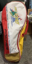 Fischer Tennis Racket Double Pocket Bag Vintage Beautiful Rad Yellow Colour