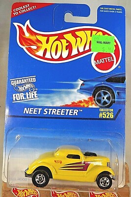 1997 Vintage Hot Wheels Collector #526 NEET STREETER Yellow w/BW Spoke Wheels