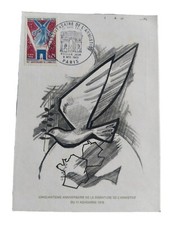 Carte Premier Jour Timbre N° 1576 Anniversaire Armistice Oblitéré Paris 1968