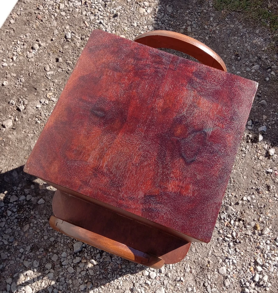 Soporte de humo forrado de cedro nogal Mid Century (PS4) Foto 3 de 4