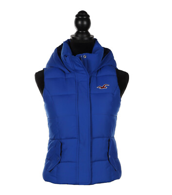 Hollister Women's Polyester Fiber-Filled Hoodie Puffer Vest Free