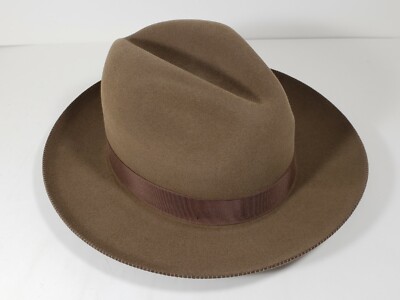 BORSALINO COMO II FUR FELT HAT FEDORA CAMEL MADE IN USA | eBay display picture 1