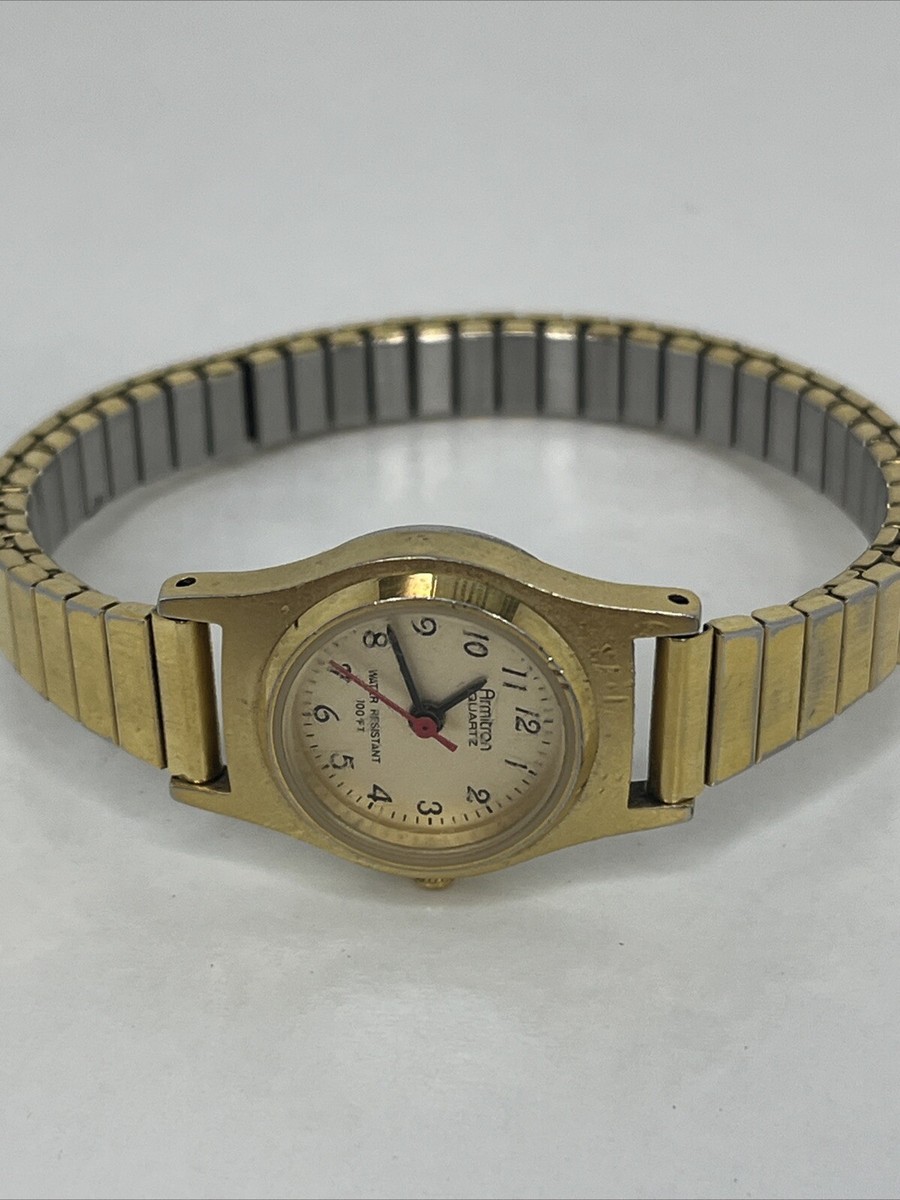 Armitron Women's Quartz Watch Gold Tone Stretch Band 25/4402 Armitron Women's Quartz Watch Gold Tone Stretch Band 25/4402