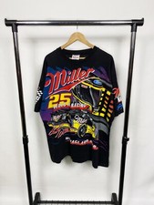 VTG RARE NASCAR RUSTY WALLACE ALL OVER PRINT MILLER TIME CHASE T SHIRT Size XXL
