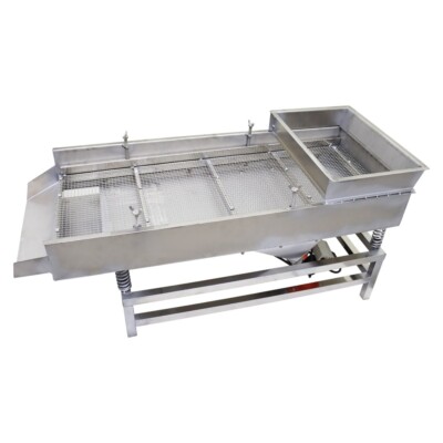 Single Layers 9mm Square Hole Screen Stainless Linear Vibrating Screen 110V