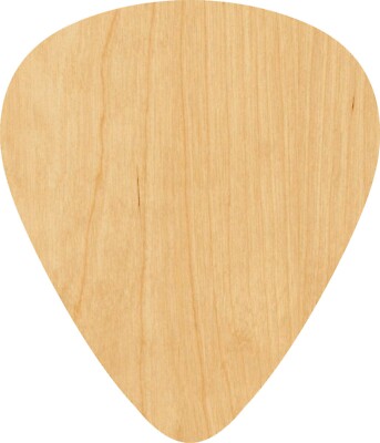 Guitar Pick Laser Cut Out Wood Shape Craft Supply - Woodcraft Cutout