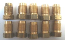 Brass Brake Pipe Fittings Unions M10 x 1mm Short Suits 3/16 Pipe QTY 10