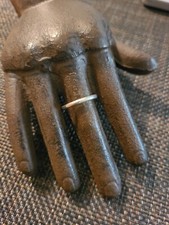 VINTAGE STERLING SILVER WEDDING BAND RING SIZE 7 3/4 2.3MM WIDE