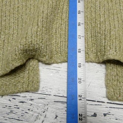 Vintage Orvis Sweater Womens M Green Merino Wool Mohair Blend Cable Knit Shawl - Bild 6 von 6