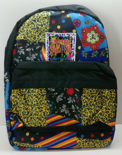 Vintage años 90 United Colors of Benetton Escolar Bolsa Mochila Gipsy  Corazón Nuevo | eBay