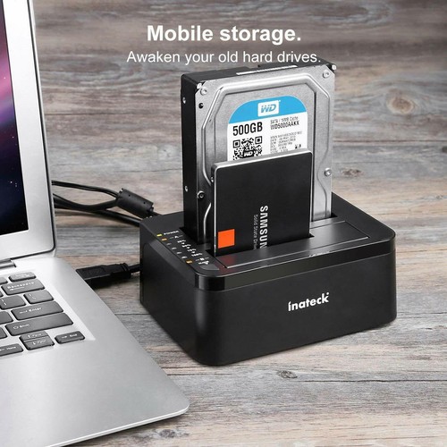 Inateck USB 3.0 Dockingstation, Dual-Schacht Docking, Offline-Klonen unterstützt - Bild 6 von 7